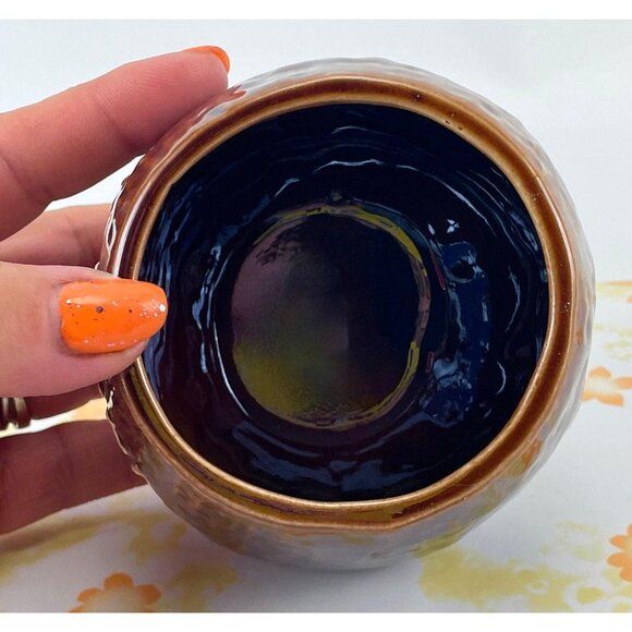 Vintage 60s honey jar, Kon Tiki pottery with wooden spoon, no lid - Picture 7 of 9